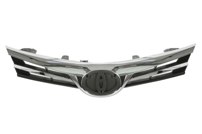 Grila radiator potrivit TOYOTA COROLLA 1.3-1.8 2013-2019 pana in 2018 - (cu stipe cromate, argintiu)