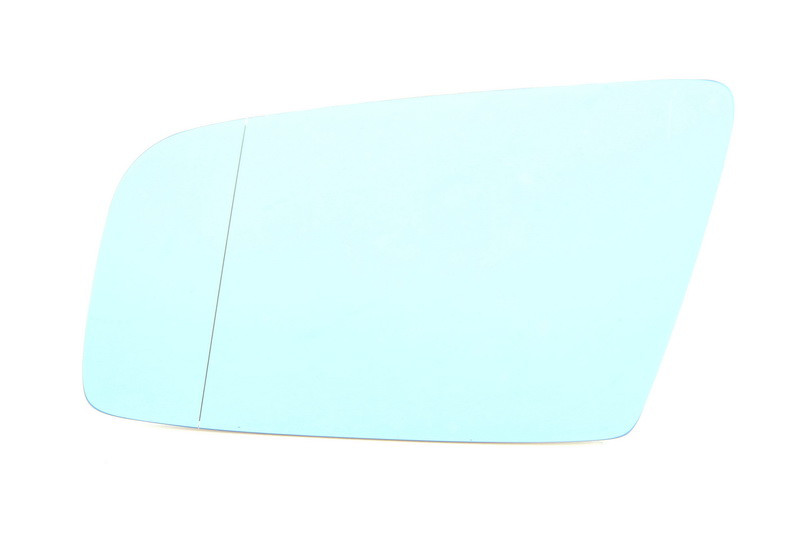 Sticla oglinda exterioara Stanga potrivit BMW 5 (E60), 5 (E61) 2001-2010 - (asferica, incalzita, albastru)