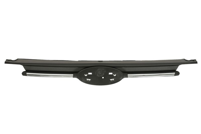 Grila radiator cu dunga, crom/negru potrivit FORD TOURNEO CUSTOM V362, TRANSIT CONNECT, TRANSIT CONNECT V408/MINIVAN, TRANSIT COURIER B460 1.0H-2.2D