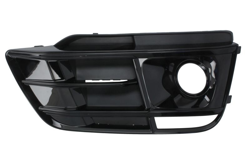 Element bara grila stanga cu locas proiector plastic, negru lucios, S-LINE potrivit AUDI Q5 FY 2017-2020