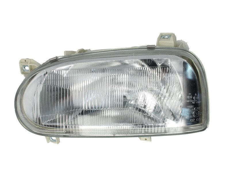 Far stanga potrivit VW GOLF 3 - (H4, electric, fundal argintiu)