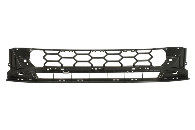 Grila ventilatie bara protectie potrivit AUDI A4 B9 dupa 2019 - (mijloc, plastic, negru, S-LINE)