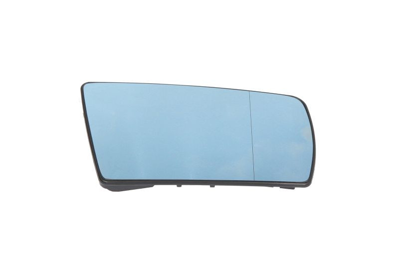 Sticla oglinda dreapta potrivit MERCEDES Clasa E 1999-2003 - incalzita, albastra