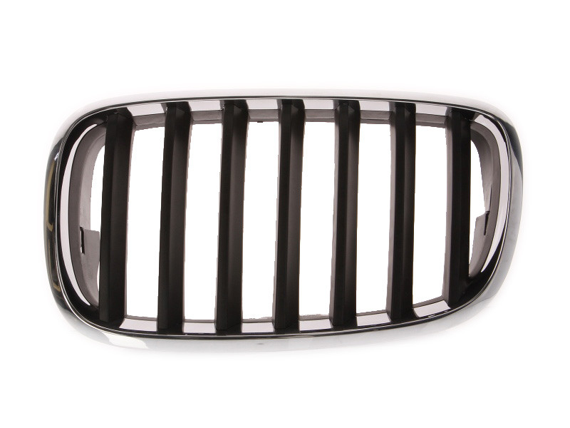 Grila radiator Stanga potrivit BMW X5 (E70), X6 (E71, E72) 3.0-4.8 2006-2014 pana in 2014 - (crom/negru)