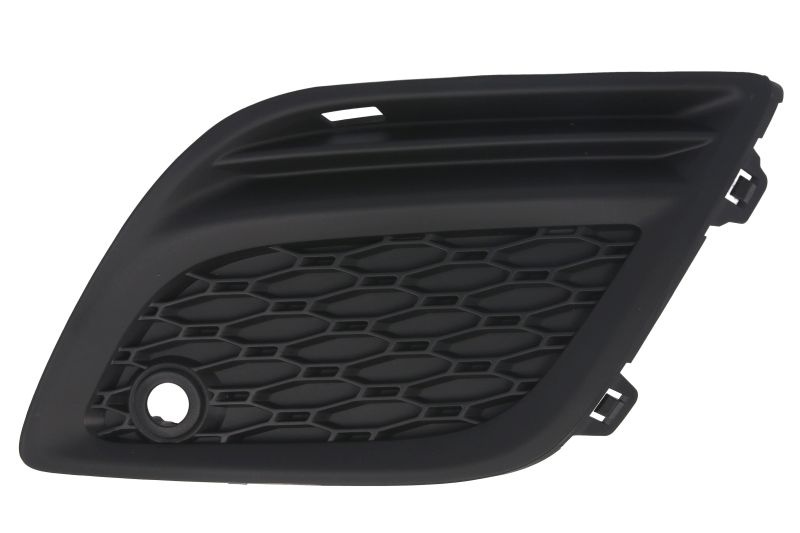 Grila ventilatie bara fata stanga potrivit VOLVO XC60 I 2008-2013 - (cu orificii senzor parcare, plastic, negru)