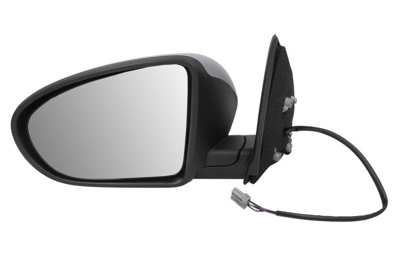 Oglinda laterala stanga potrivit NISSAN QASHQAI I J10 2006-2014 - (electric, convex, cu incalzire, grund)