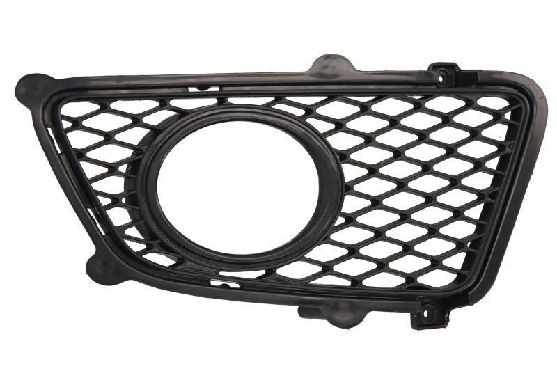 Capac bara fata Dreapta cu locas lampa ceata, plastic, negru potrivit KIA SPORTAGE II 2004-2010 2008-2010