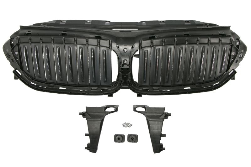 Grila bara fata potrivit BMW 5 G30, G31, G38, F90 2017-2020 - plastic, negru