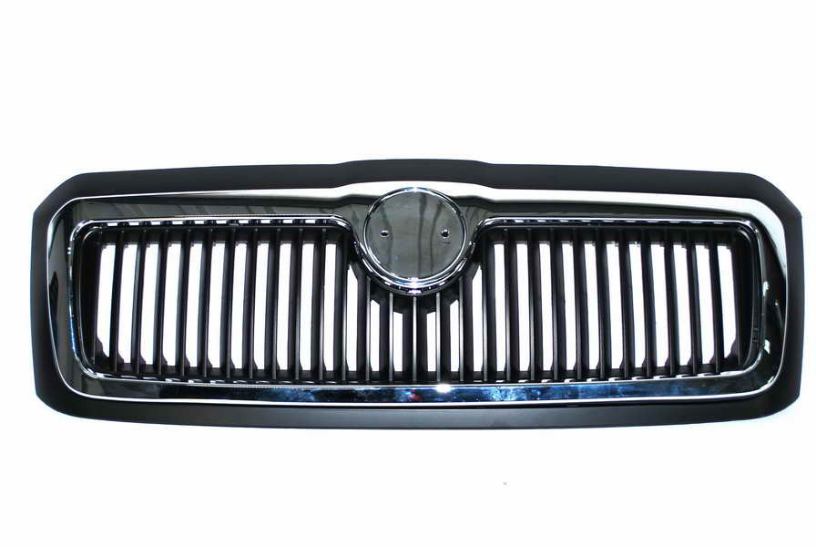 Grila radiator fata potrivit SKODA OCTAVIA 2000-2010 - negru/crom