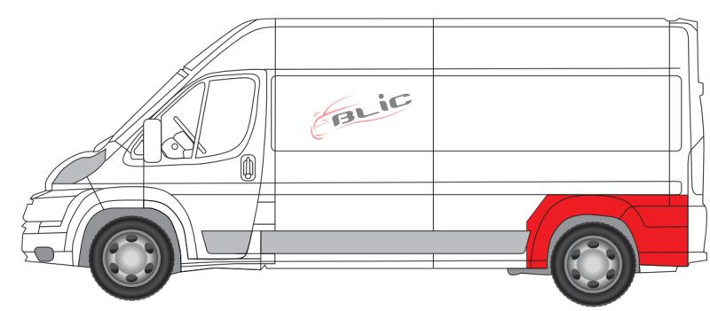 Kit reparatie aripa Spate Stanga potrivit CITROEN JUMPER I, JUMPER II; FIAT DUCATO; PEUGEOT BOXER dupa 2006