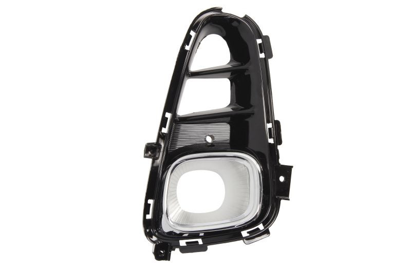 Grila bara Dreapta cu linii cromate, cu locas proiector, plastic, negru potrivit KIA PICANTO II, PICANTO III dupa 2011 dupa 2017