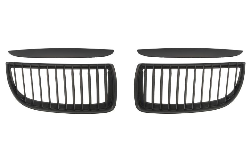 Grila radiator Dreapta/Stanga Fata potrivit BMW 3 (E90), 3 (E91) 1.6-4.0 2004-2012 2004-2008 - (cu lamele, negru)