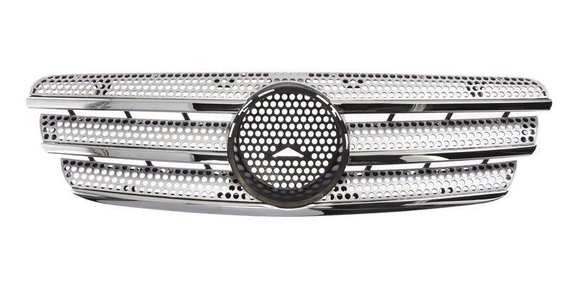 Grila radiator potrivit MERCEDES M (W163) 2.3-5.4 1998-2005 pana in 2005 - (argintiu/crom)