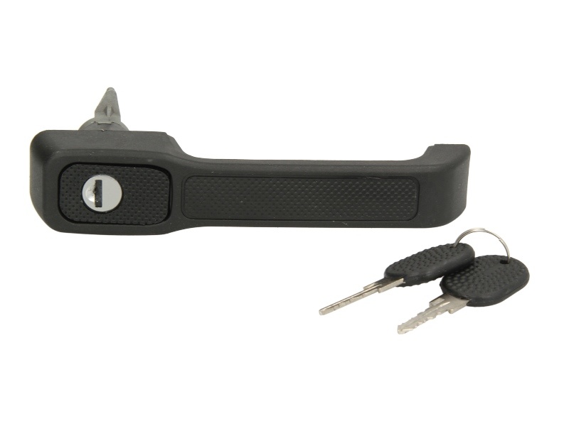 Maner usa Fata Dreapta potrivit FIAT UNO 0.9-1.9D 1983-2006 - (cu cheie, extern, cu incuietoare, negru)