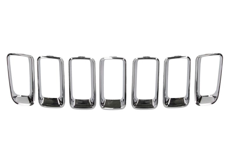 Suport grila radiator fata 7 buc, plastic, crom potrivit JEEP COMPASS dupa 2011