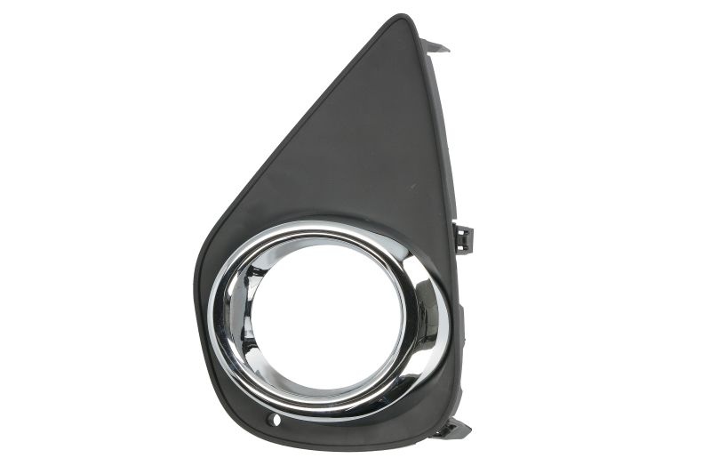Capac bara fata Stanga cu locas lampa ceata, plastic, crom/negru potrivit TOYOTA YARIS, YARIS/HATCHBACK dupa 2010 2014-2017