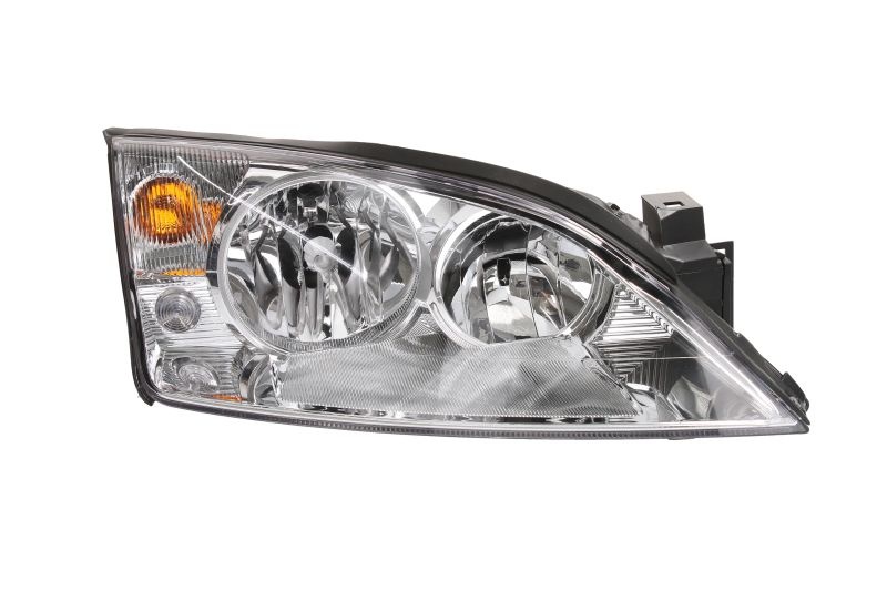Far fata Dreapta (halogen, H1/H7/P21W/W5W, electric, fara motoras, culoare insert: cromat, culoare semnalizator: galben) potrivit FORD MONDEO III