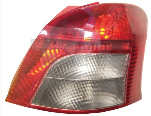 Stop tripla lampa spate stanga potrivit TOYOTA YARIS HATCHBACK 2005-2010 - (Semnalizator alb, culoare sticla: rosu)